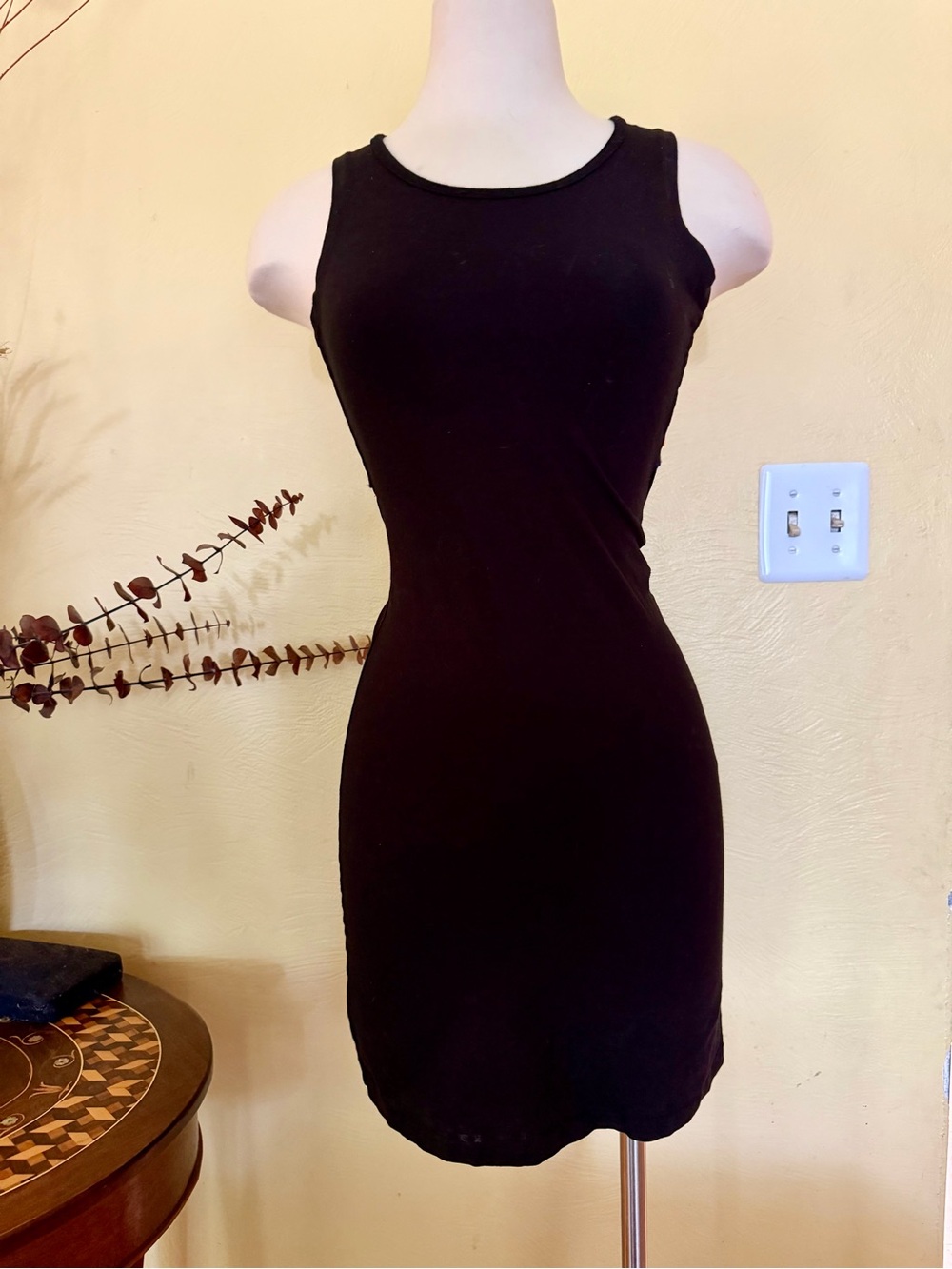 EARTHBOUND Black Sleeveless Mini Bodycon Dress